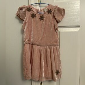 Pink Velvet Moon Dress with Star Accents